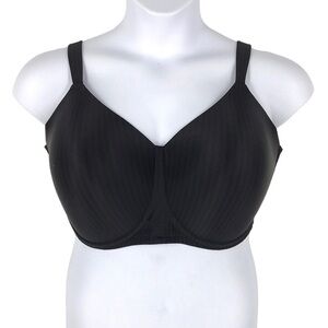 Playtex Secrets Perfectly Smooth Wireless Bra Black Size 42DDD
